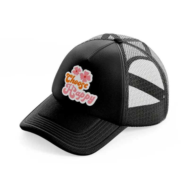 retro positive stickers (13) black trucker hat