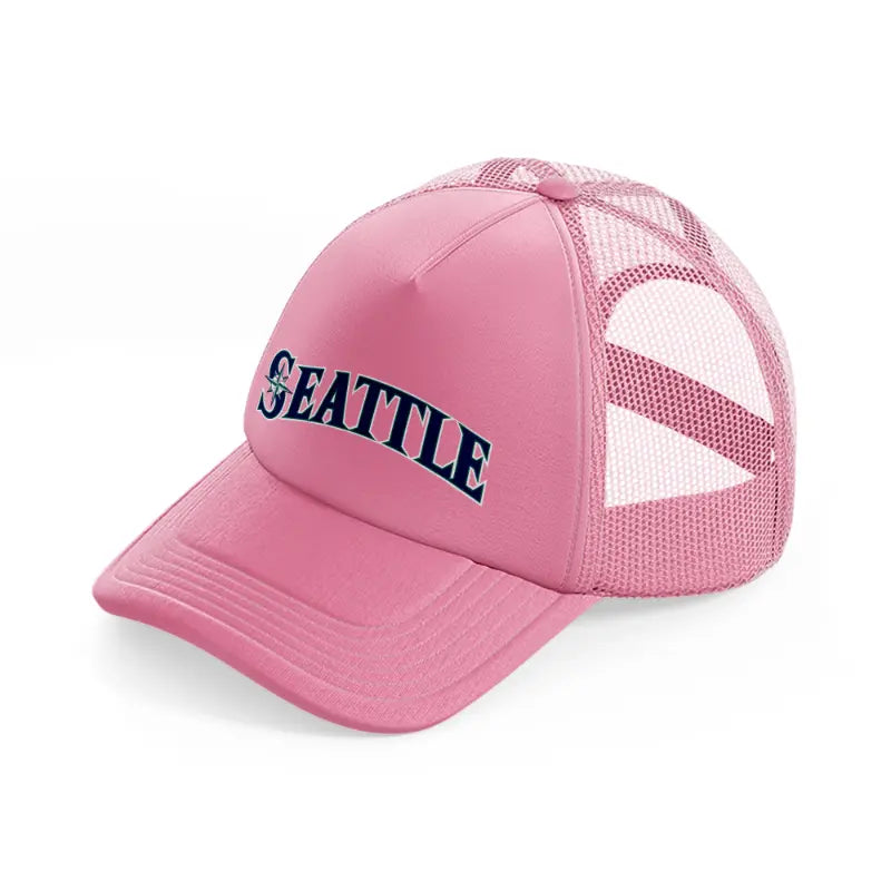 seattle emblem-pink-trucker-hat