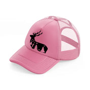 hunting symbol pink trucker hat