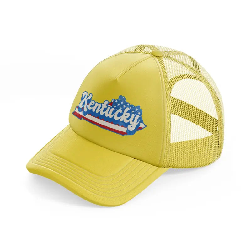 kentucky flag-gold-trucker-hat