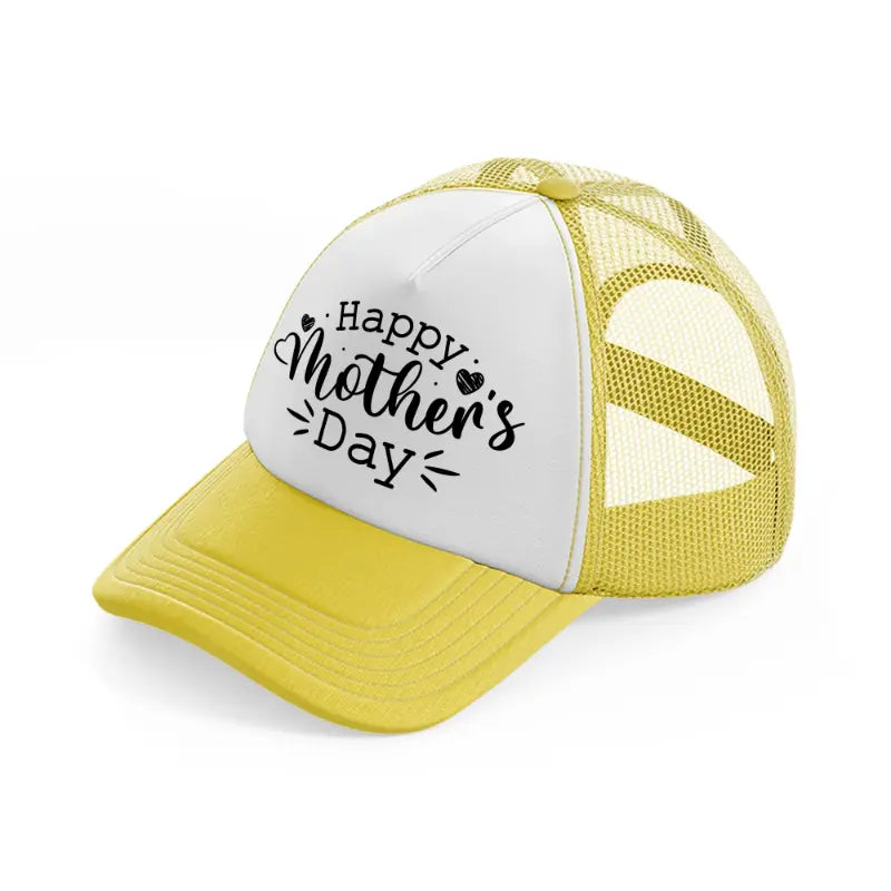 happy mother's day-yellow-trucker-hat