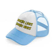 Snortin Lines Bangin Lines sky-blue Trucker Hat