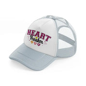 heart breaker black grey trucker hat