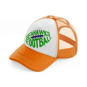 seahawks football-orange-trucker-hat