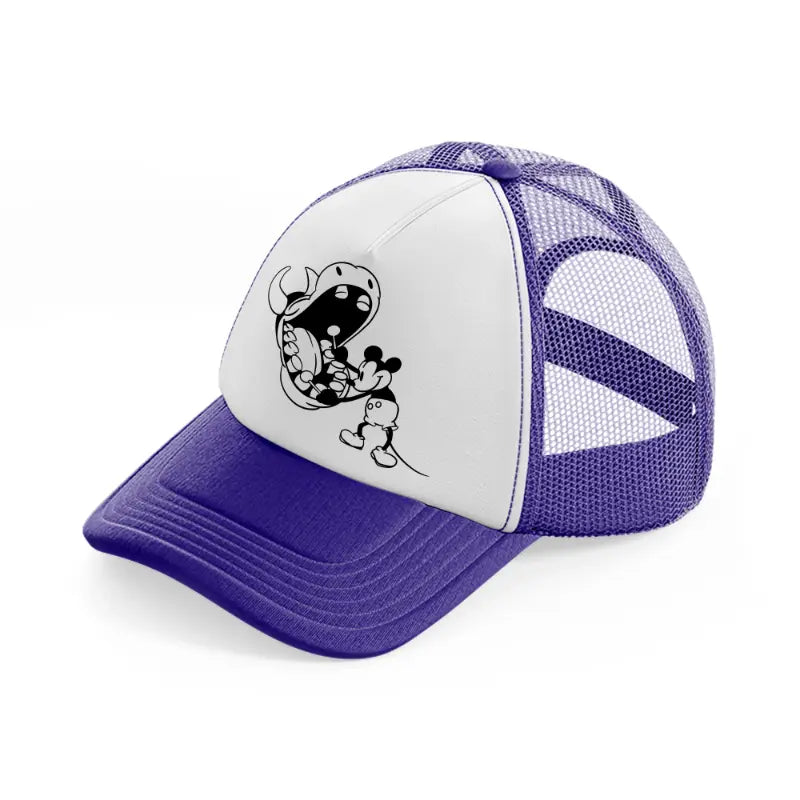 mickey drums purple trucker hat