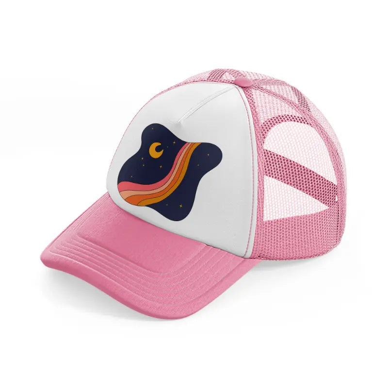 groovy elements-10-pink-and-white-trucker-hat