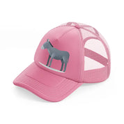 046 donkey pink trucker hat