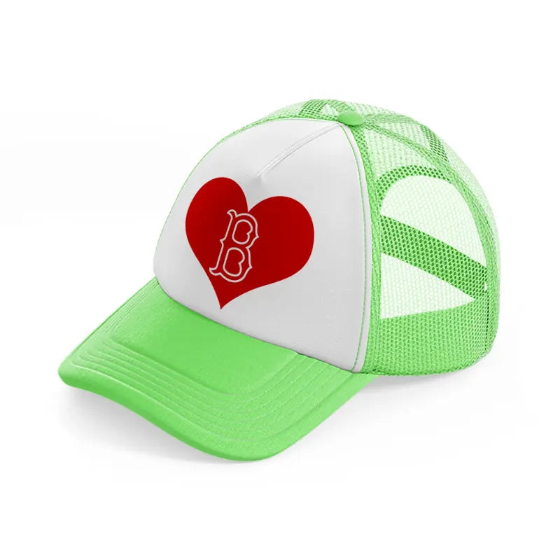 boston red sox lover-lime-green-trucker-hat