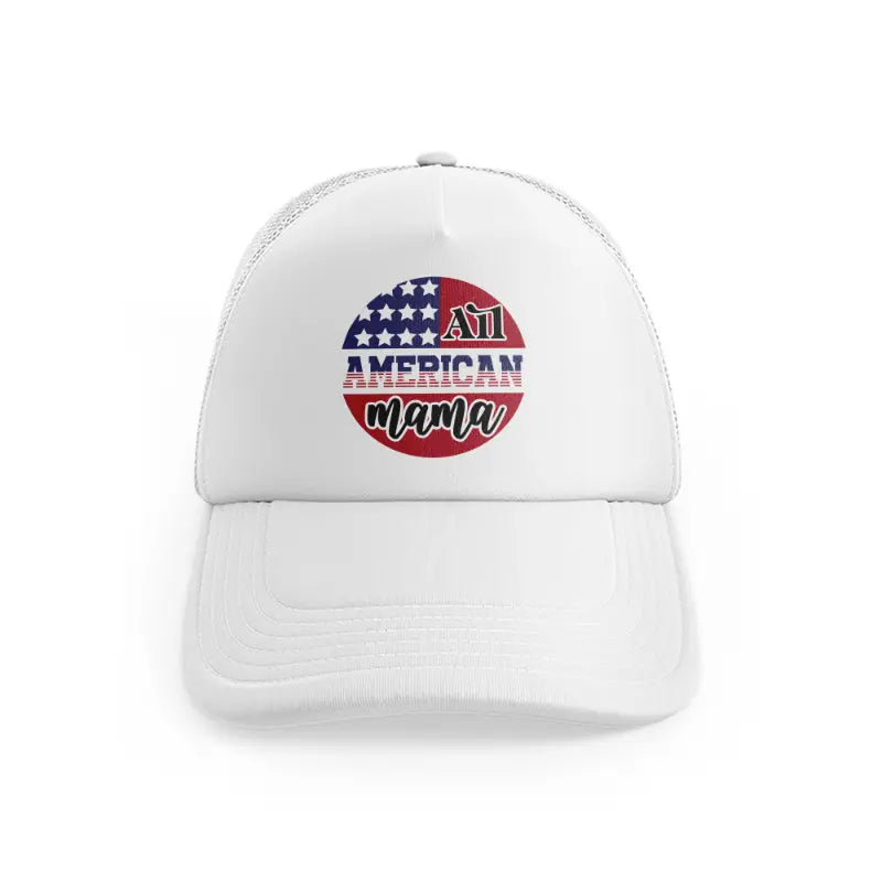 all american mama-01-white-trucker-hat