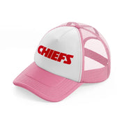 chiefs text-pink-and-white-trucker-hat