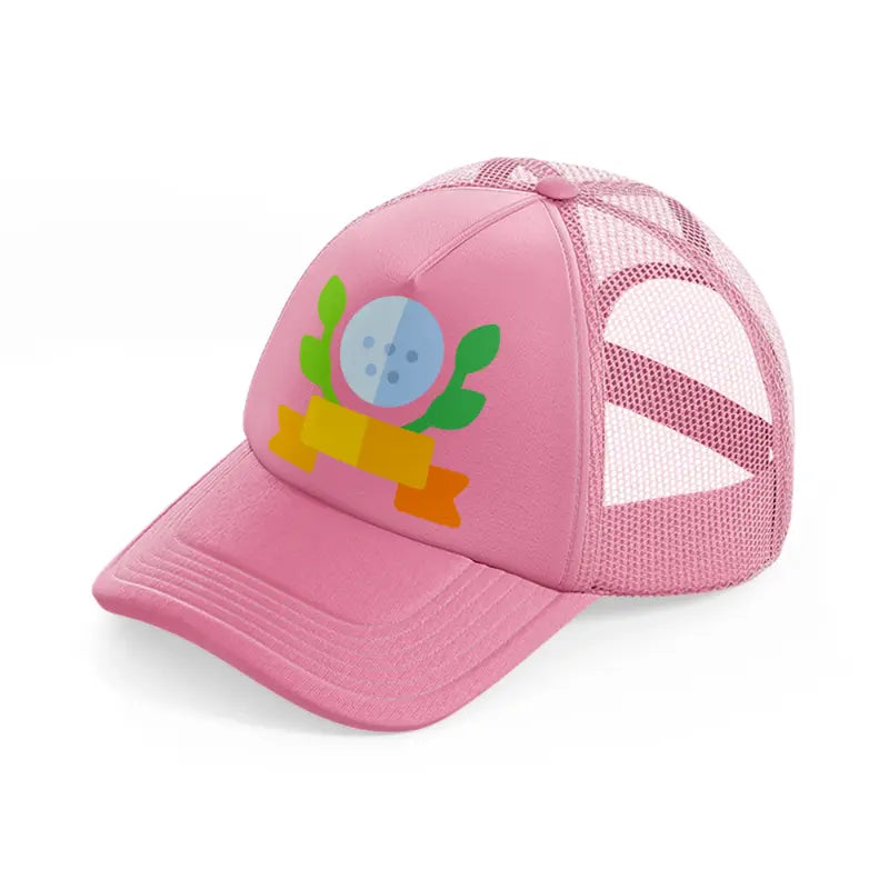 golf ball color-pink-trucker-hat