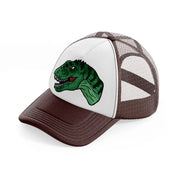 tyrannosaurus rex brown trucker hat