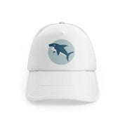 shark white trucker hat