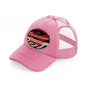 budweiser tripple crown series-pink-trucker-hat