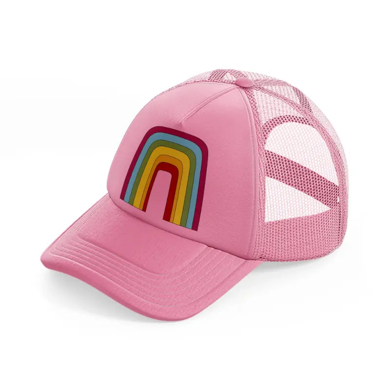 groovy shapes 03 pink trucker hat