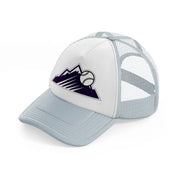 colorado rockies emblem-grey-trucker-hat