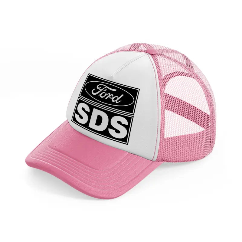 ford sds pink and white trucker hat