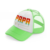 papa rainbow-lime-green-trucker-hat