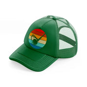 golf ball with stick retro green trucker hat