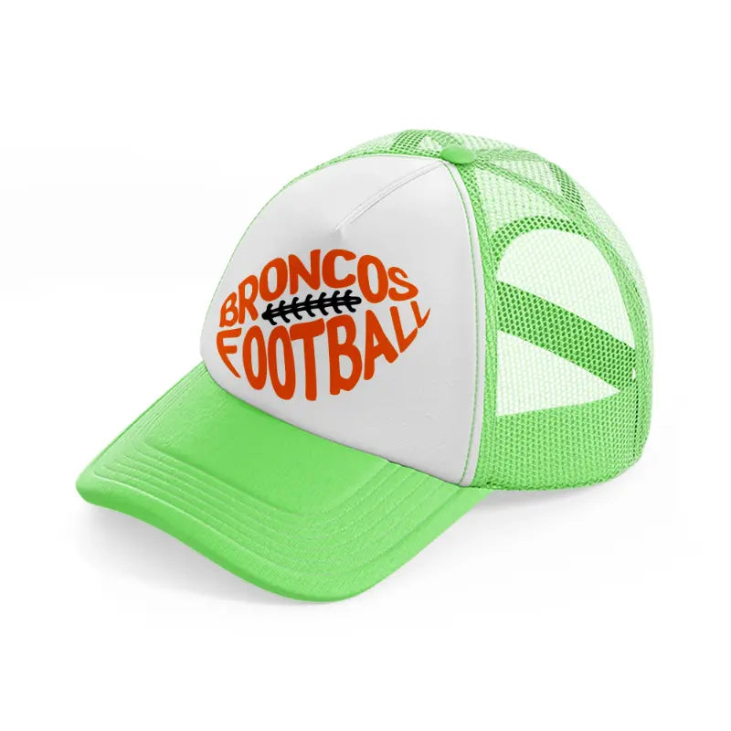 broncos football-lime-green-trucker-hat