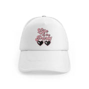 life of the party heart sunglasses white trucker hat