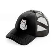 white kitten-black-trucker-hat