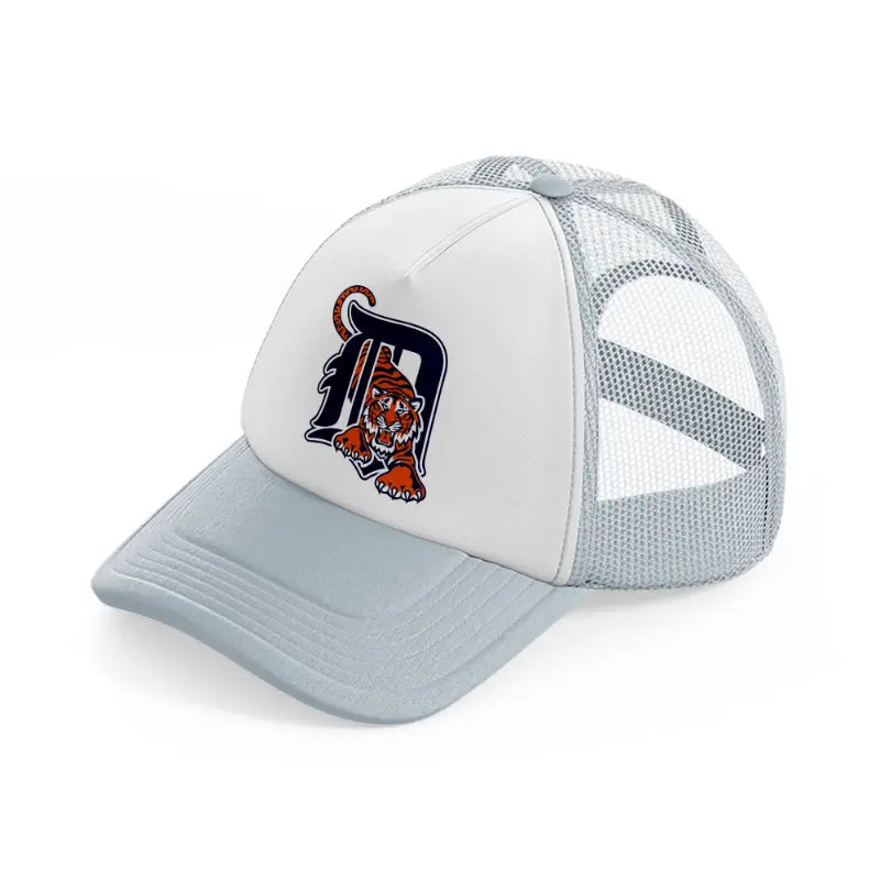 detroit tigers modern grey trucker hat