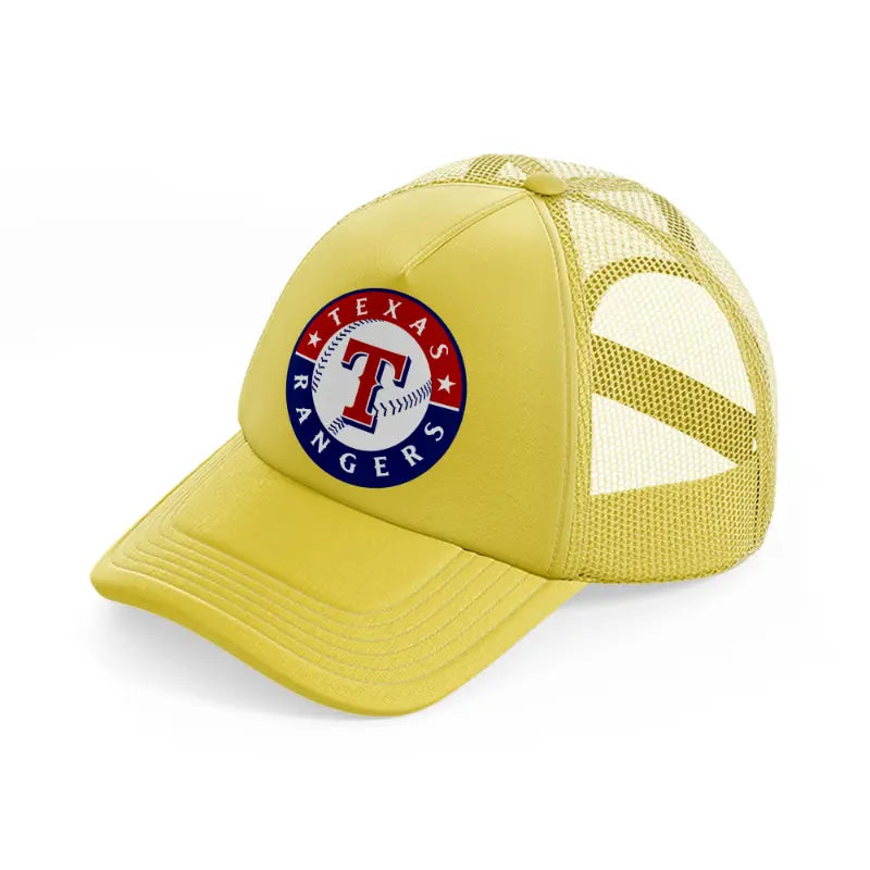 texas rangers badge-gold-trucker-hat