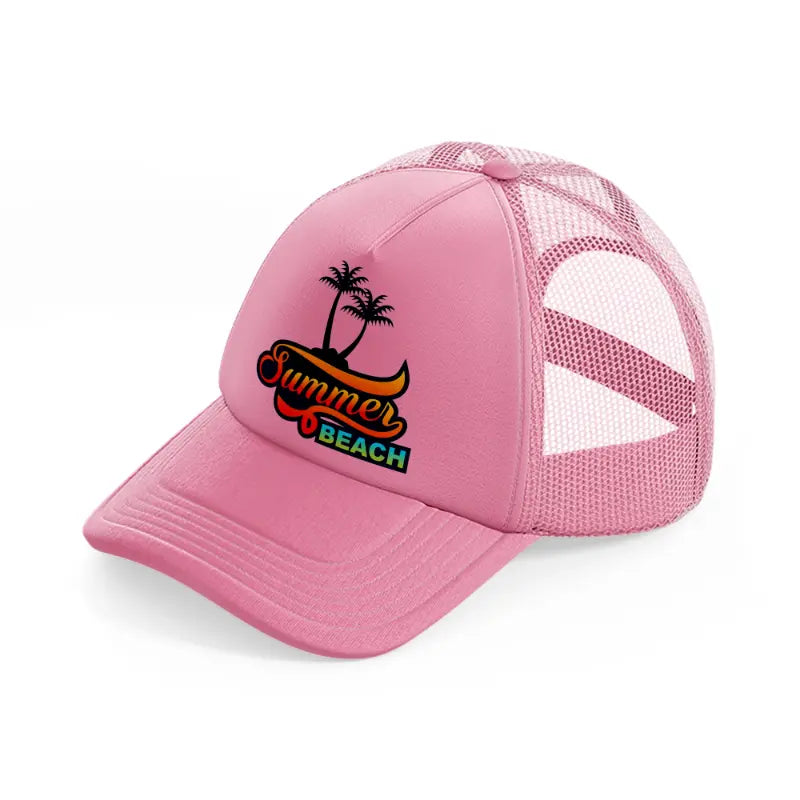 summer beach-pink-trucker-hat