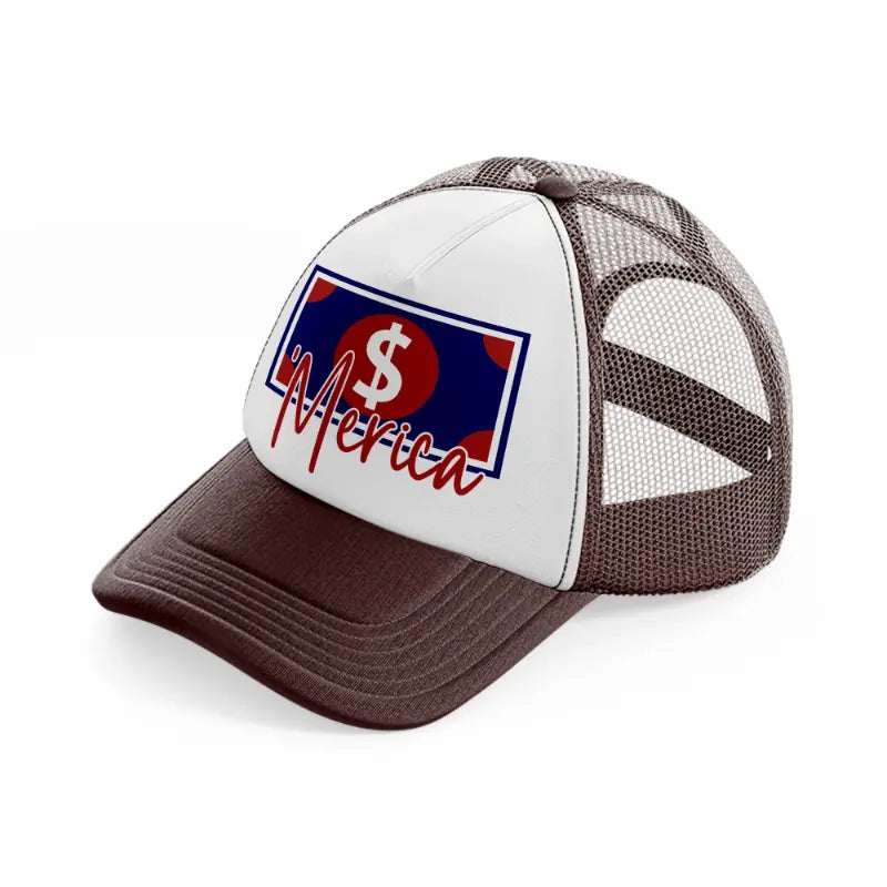 'merica-010-brown-trucker-hat