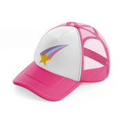 shooting star-neon-pink-trucker-hat