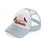 st louis cardinals vintage emblem-grey-trucker-hat