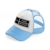 ford mercury sky blue trucker hat