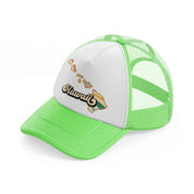 hawaii lime green trucker hat