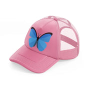 051 butterfly 30 pink trucker hat