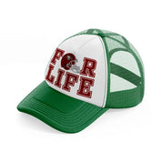 49ers for life-green-and-white-trucker-hat