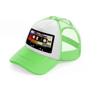 cassette tapes-lime-green-trucker-hat