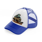 wanderlust blue and white trucker hat