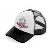 texas rangers fan-black-and-white-trucker-hat