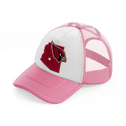 arizona cardinals supporter-pink-and-white-trucker-hat