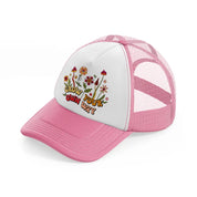 groovy quotes 08 pink and white trucker hat