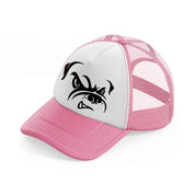 dog face-pink-and-white-trucker-hat