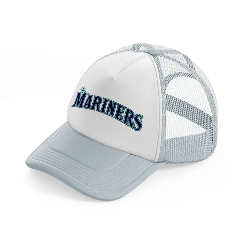 mariners emblem-grey-trucker-hat
