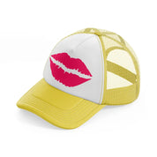 lips-yellow-trucker-hat