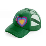 hearts logo colors-green-trucker-hat