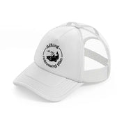 fishing is my retirement plan white trucker hat