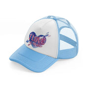 i love you puple-sky-blue-trucker-hat